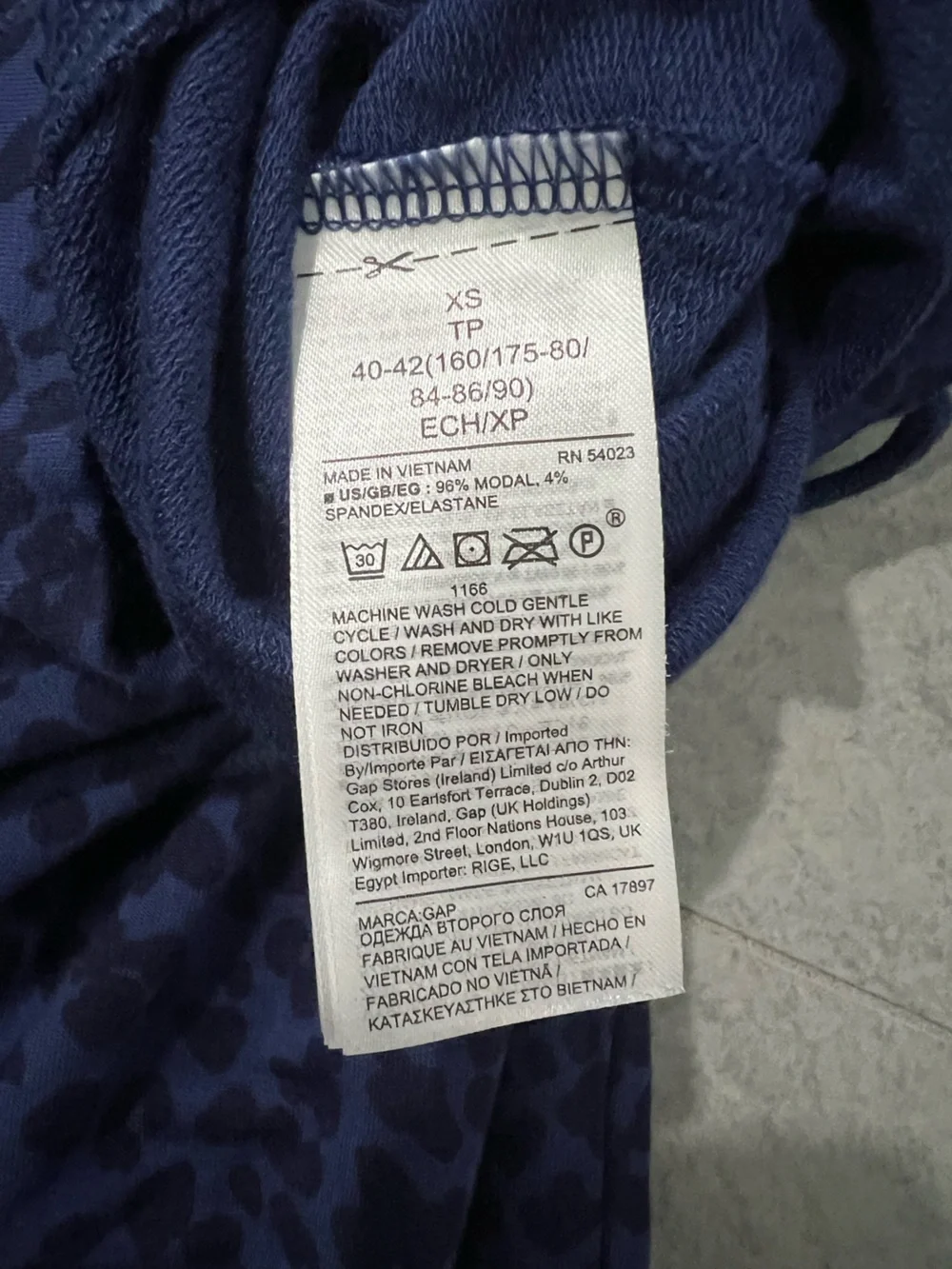 NWT Love by Gap Lounge Pajama Pant Jogger Bottoms in Blue Leopard Print